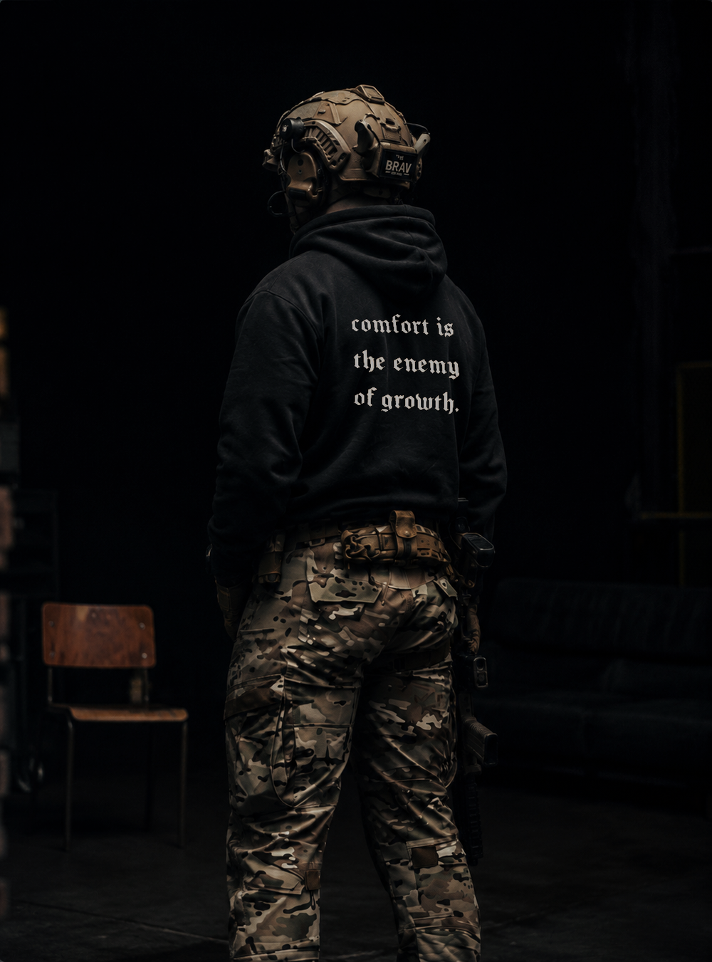 Comfort Is Enemy Hoodie Black