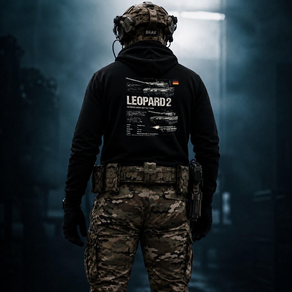 Leopard Streetwear Hoodie Black