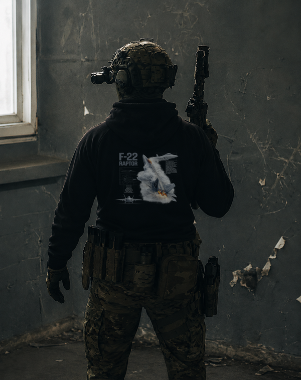 F22 Streatwear Hoodie Black