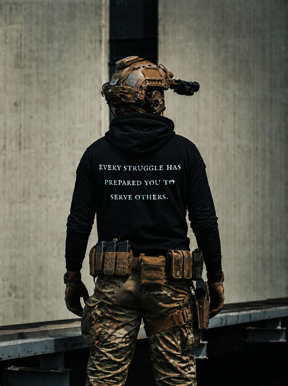 Struggle Hoodie Black