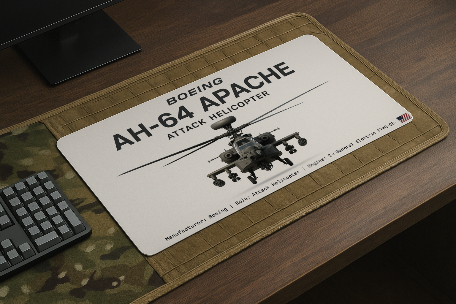 AH-64 Apache Mouse Pad
