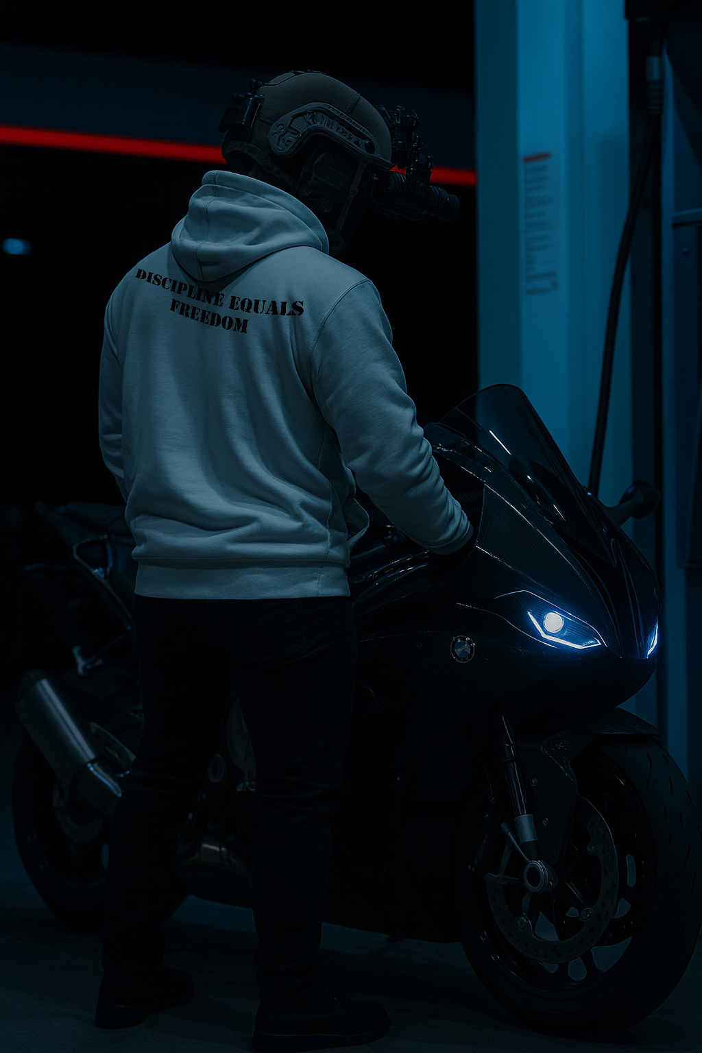 Discipline Equals Freedom Hoodie White